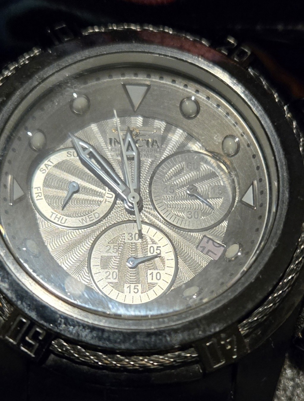 Invicta Silver Dial MultiFunction Chronograph Watch